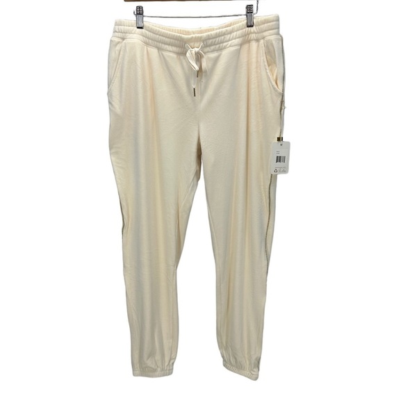 PJ Salvage Other - PJ Salvage Drawstring Gold Side Piping Lounge Sleep Jogger Pants - Stone - Large